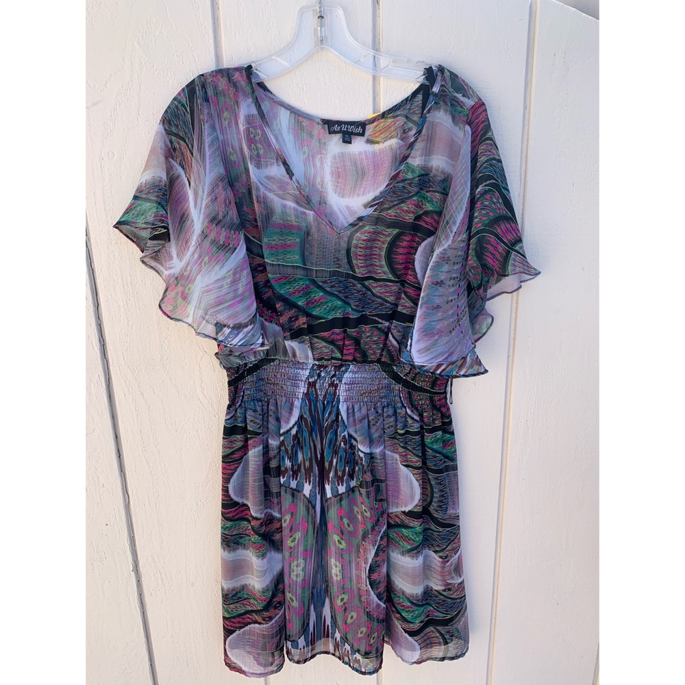 As U Wish Multicolor Patterned Dress
